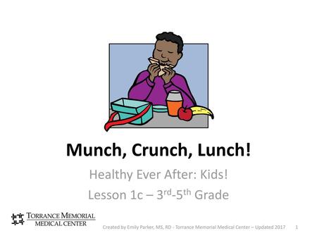 Healthy Ever After: Kids! Lesson 1c – 3rd-5th Grade