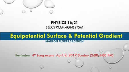 Physics 16/21 Electromagnetism