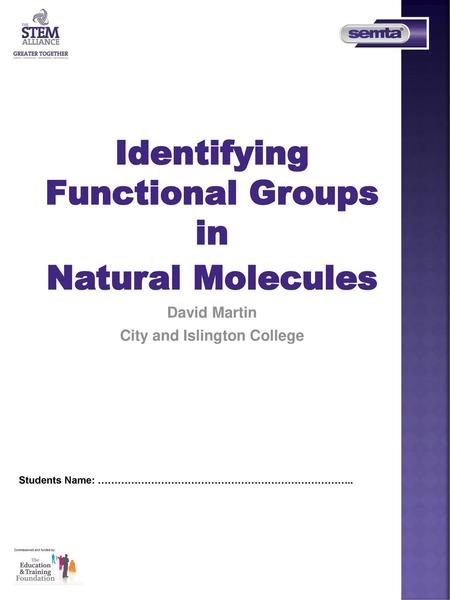 Identifying Functional Groups in City and Islington College