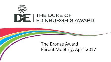 The Bronze Award Parent Meeting, April 2017