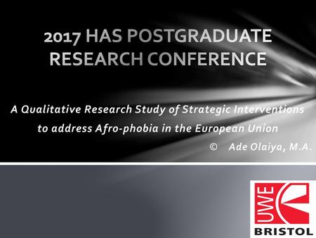 2017 HAS POSTGRADUATE RESEARCH CONFERENCE