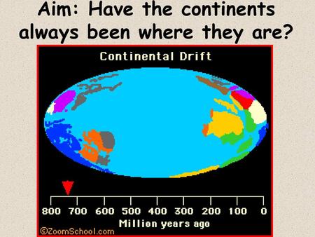 Aim: Have the continents always been where they are?