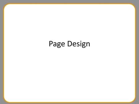 Page Design.