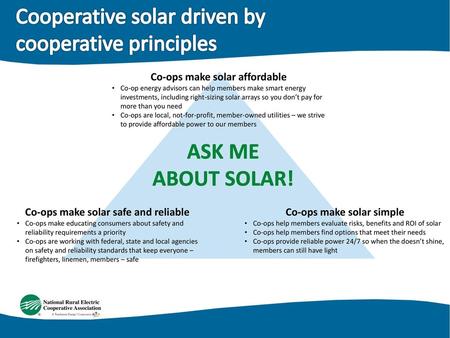 Cooperative solar driven by cooperative principles