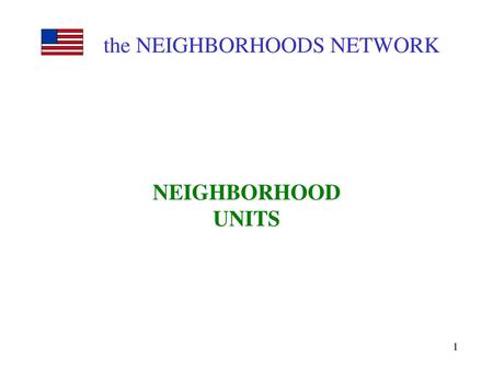 the NEIGHBORHOODS NETWORK