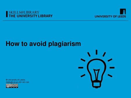 How to avoid plagiarism