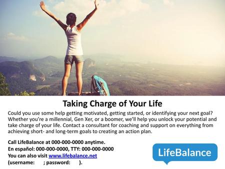 Taking Charge of Your Life