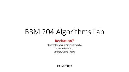 Undirected versus Directed Graphs