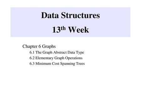 Data Structures 13th Week