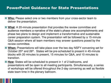 PowerPoint Guidance for State Presentations