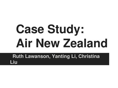 Case Study: Air New Zealand