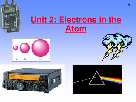 Unit 2: Electrons in the Atom