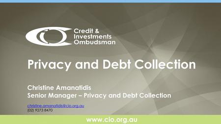 Privacy and Debt Collection