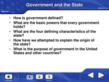 Government and the State