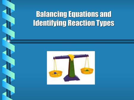 Balancing Equations and Identifying Reaction Types