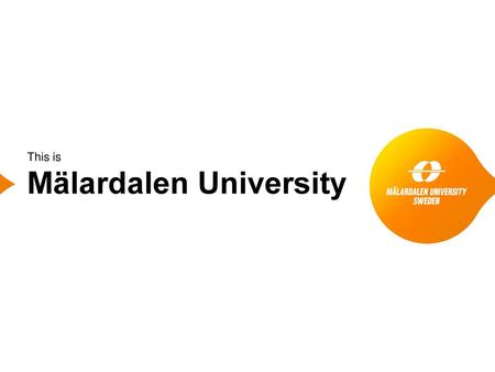 This is Mälardalen University