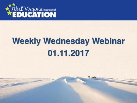 Weekly Wednesday Webinar