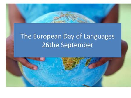 The European Day of Languages