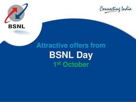 Attractive offers from BSNL Day 1st October