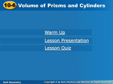 Volume of Prisms and Cylinders