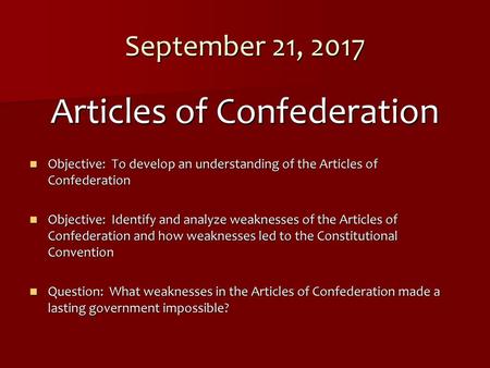 Articles of Confederation