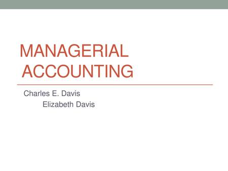 Managerial accounting