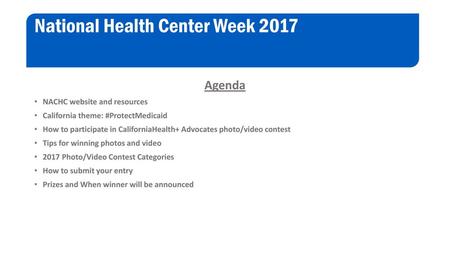 National Health Center Week 2017