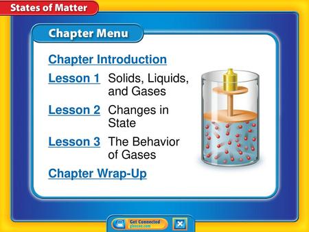 Lesson 1 Solids, Liquids, and Gases Lesson 2 Changes in State