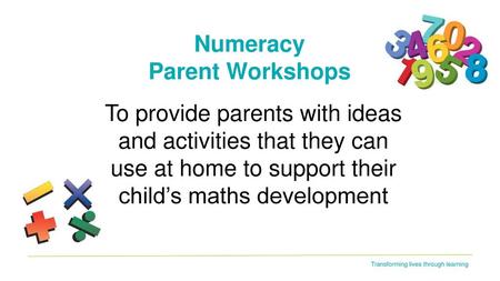 Numeracy Parent Workshops