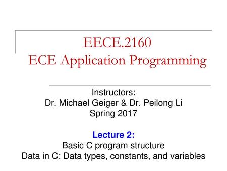 EECE.2160 ECE Application Programming