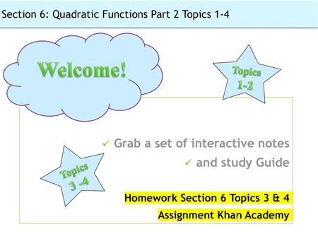 Welcome! Grab a set of interactive notes and study Guide