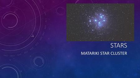 Stars Matariki star cluster.