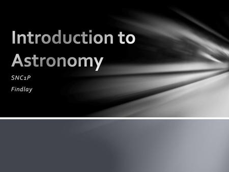 Introduction to Astronomy