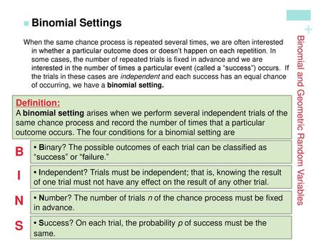 Binomial and Geometric Random Variables