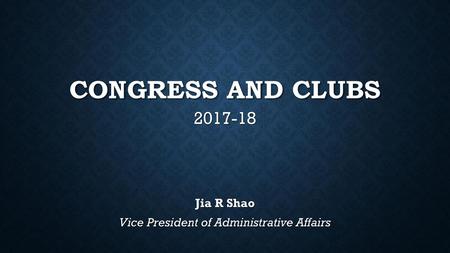 Jia R Shao Vice President of Administrative Affairs