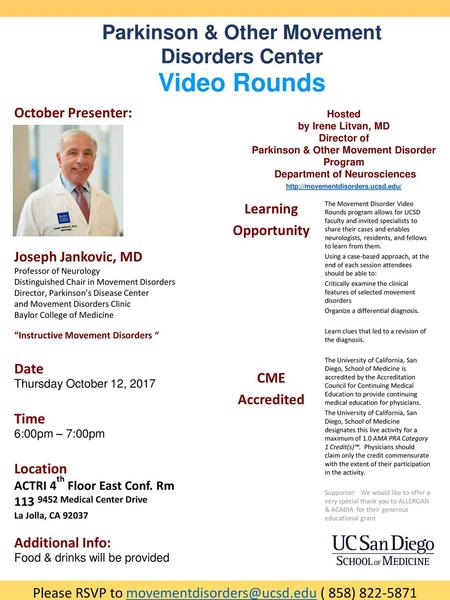 Parkinson & Other Movement Disorders Center Video Rounds