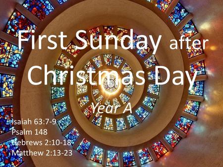 First Sunday after Christmas Day