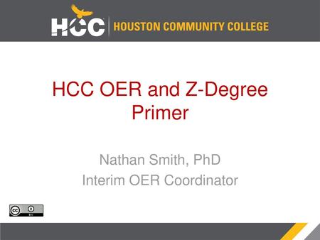 HCC OER and Z-Degree Primer