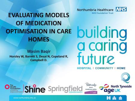 EVALUATING MODELS OF MEDICATION OPTIMISATION IN CARE HOMES