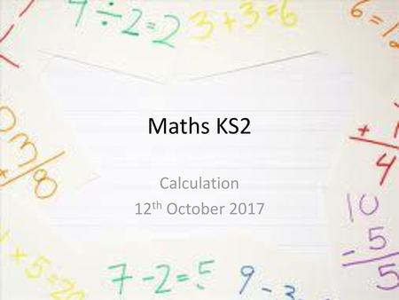 Calculation 12th October 2017