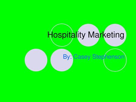 Hospitality Marketing