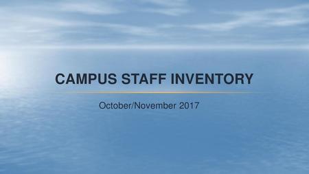 Campus Staff inventory