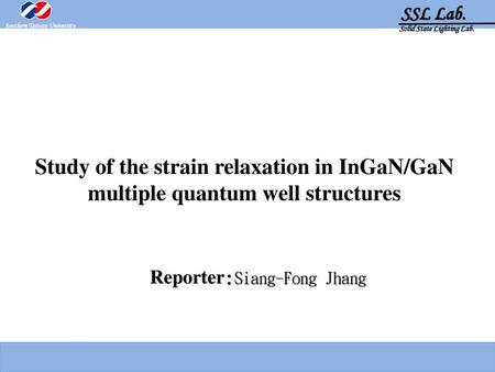 Study of the strain relaxation in InGaN/GaN