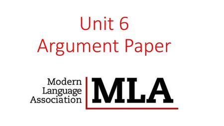 Unit 6 Argument Paper.