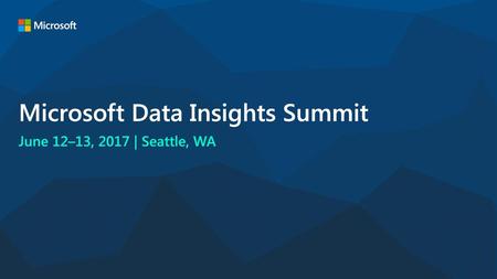 Microsoft Data Insights Summit