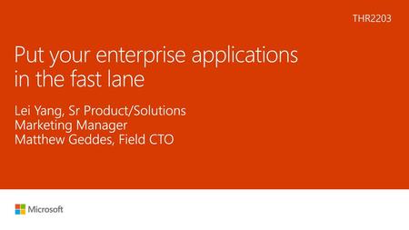 Put your enterprise applications in the fast lane