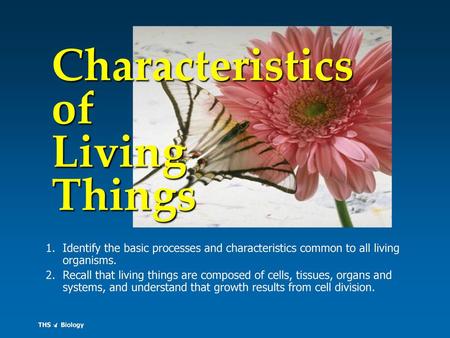 Characteristics of Living Things