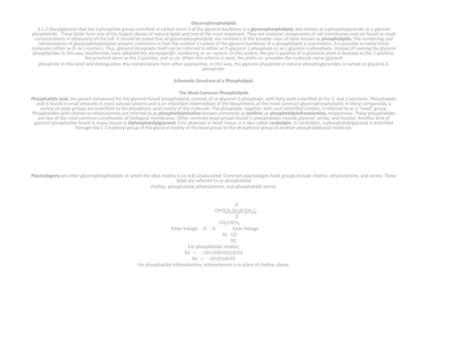 Glycerophospholipids