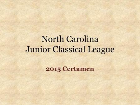 North Carolina Junior Classical League