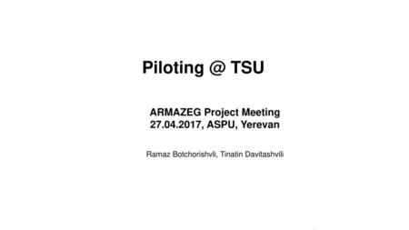 ARMAZEG Project Meeting